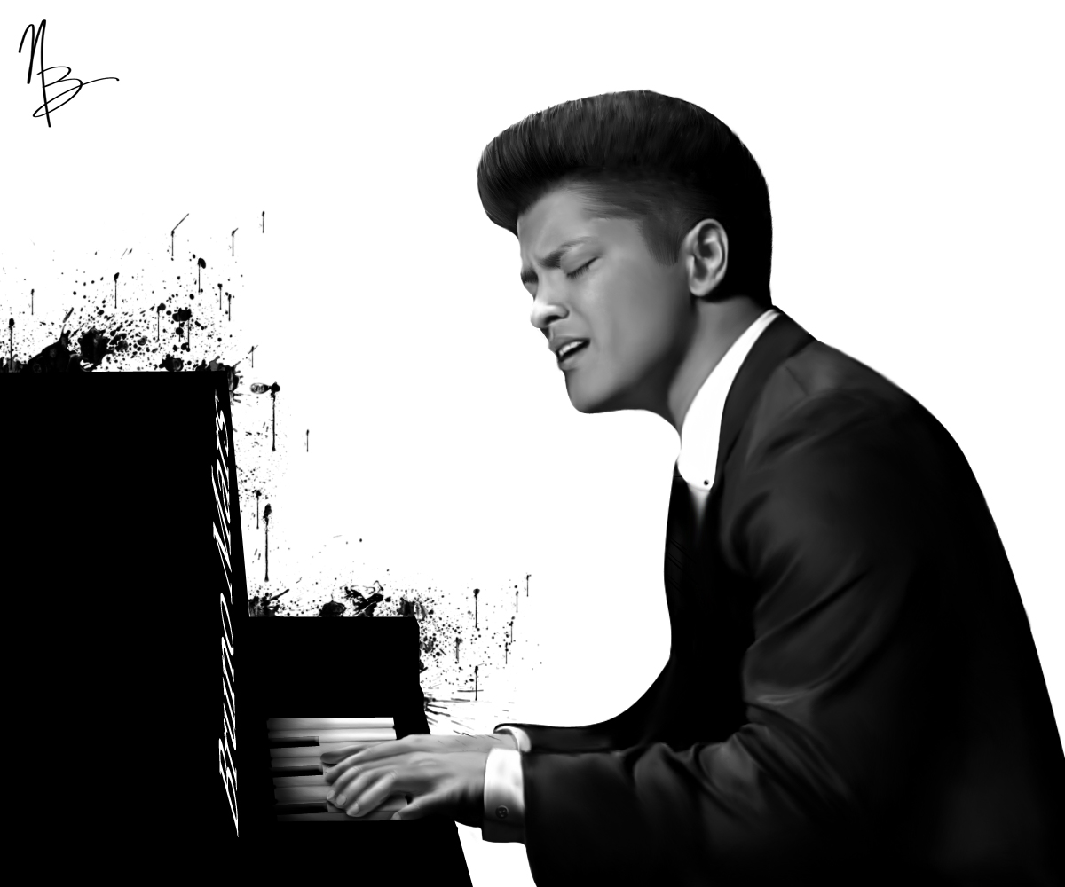 Bruno Mars Wallpaper - Bruno Mars With Piano , HD Wallpaper & Backgrounds