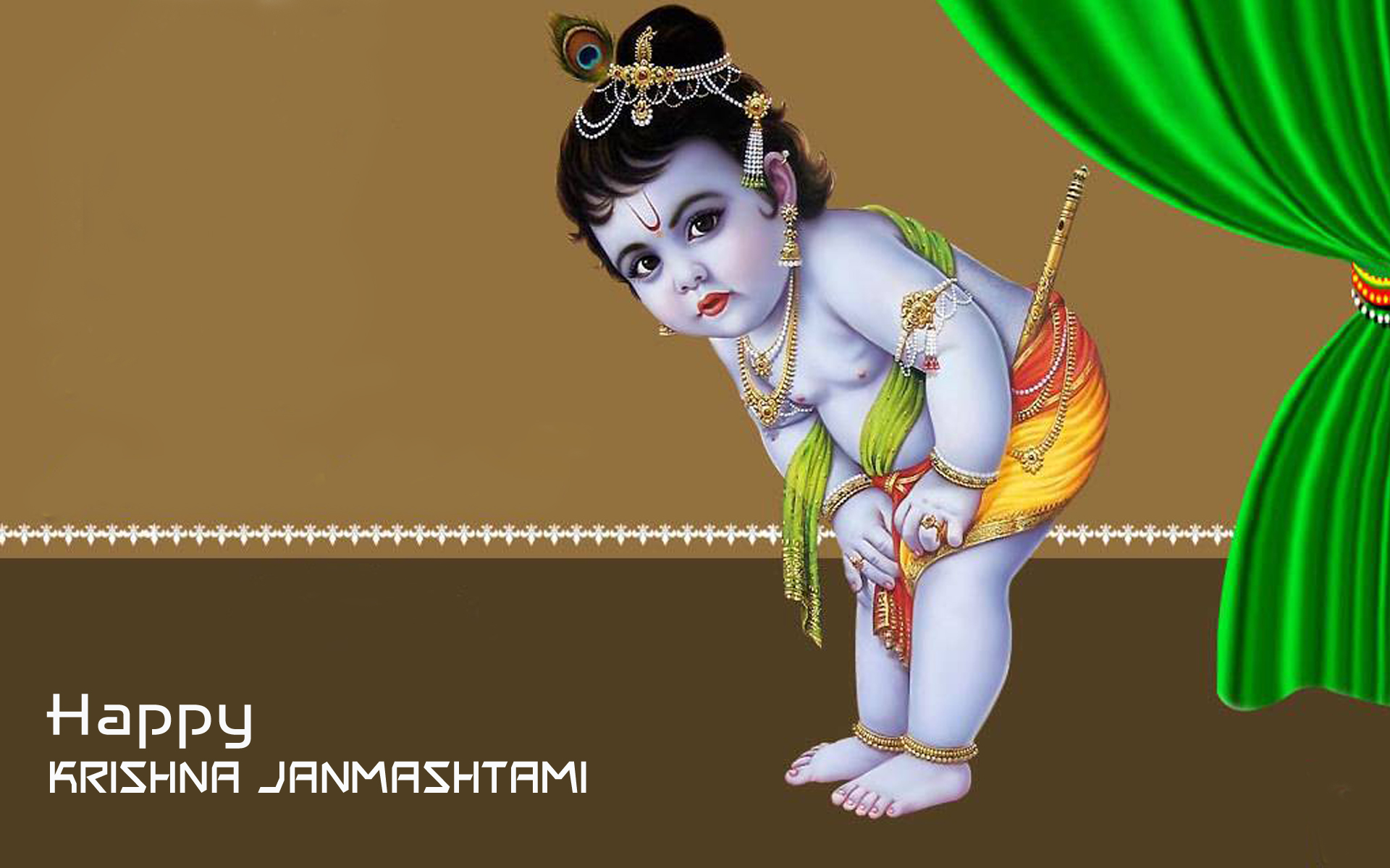 Download Happy Janmashtami Wallpaper For Mobile Cell - Happy Independence Day And Janmashtami , HD Wallpaper & Backgrounds