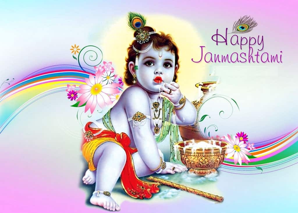 Happy Krishna Janmashtami 2018 Images Wallpaper - Happy Krishna Janmashtami 2018 , HD Wallpaper & Backgrounds