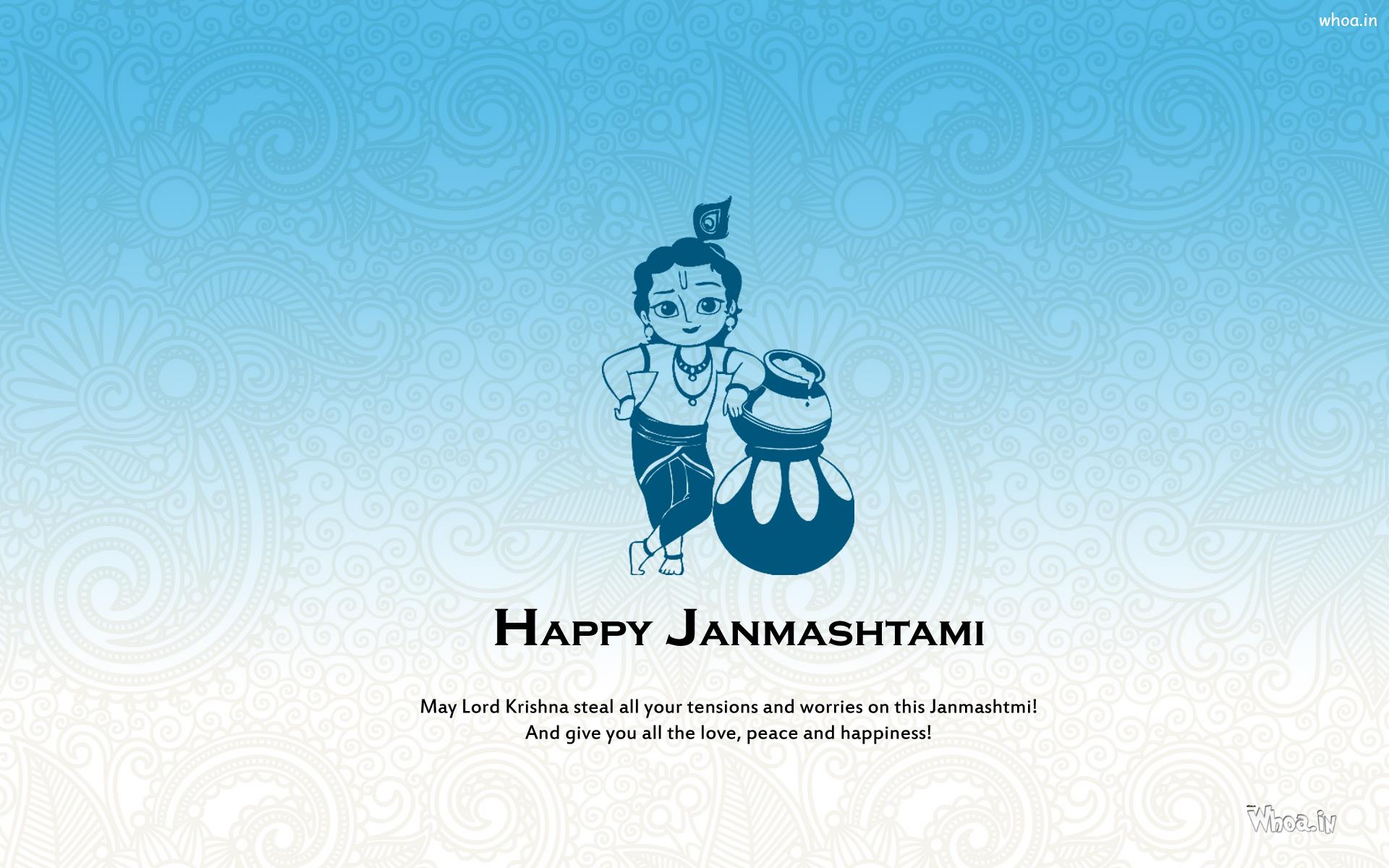 Whatsappgoogle - Lord Krishna Happy Janmashtami 2018 , HD Wallpaper & Backgrounds