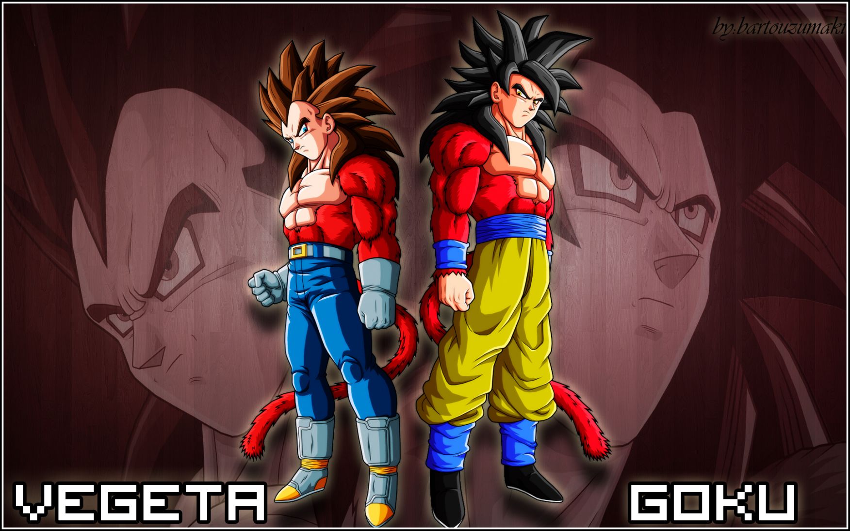 Ssj4 Vegeta Wallpaper - Goku Y Vegeta Ssj4 Wallpaper Hd , HD Wallpaper & Backgrounds