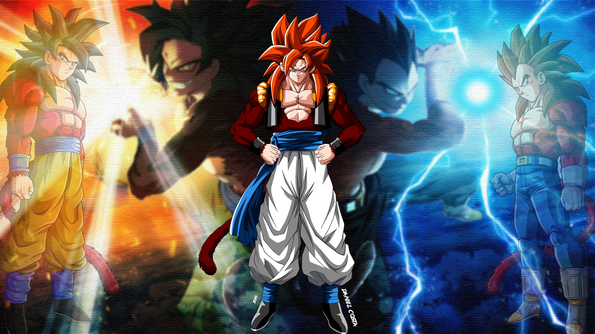 Dragon Ball, Dragon Ball Gt, Gogeta, Son Goku, Vegeta, - Epic Dragon Ball Background , HD Wallpaper & Backgrounds