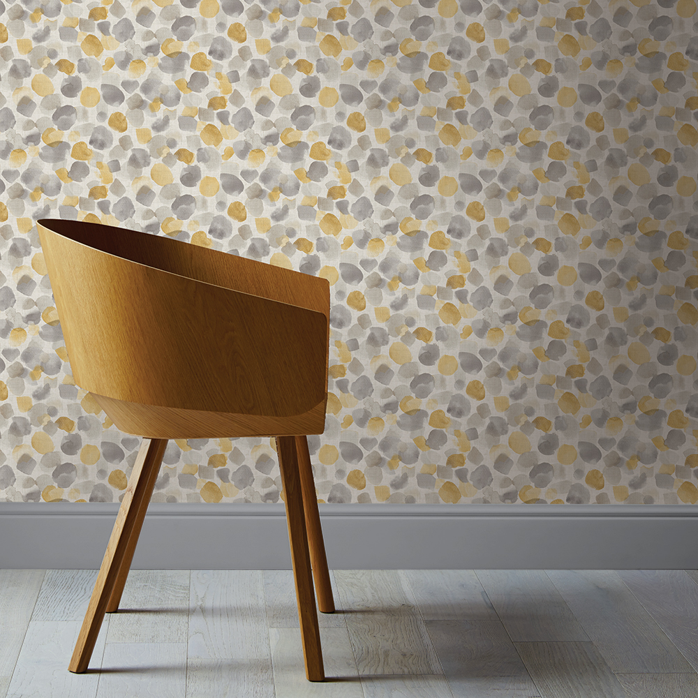 Arthouse Painted Dots Mustard Yellow Wallpaper - Arthouse Painted Dot , HD Wallpaper & Backgrounds