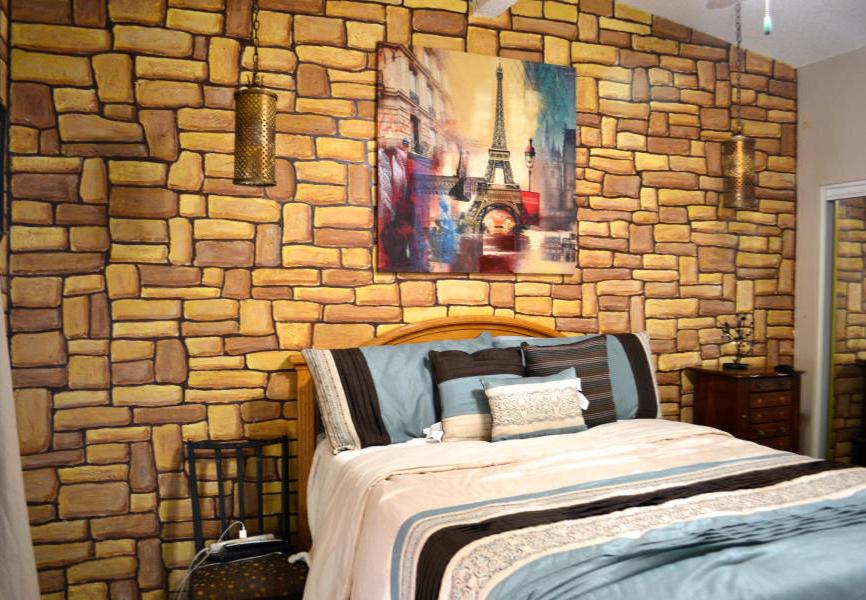 Wallpaper That Looks Like Stone Faux Fake Stone Wallpaper - Log Cabin Wall Paper Bedroom , HD Wallpaper & Backgrounds