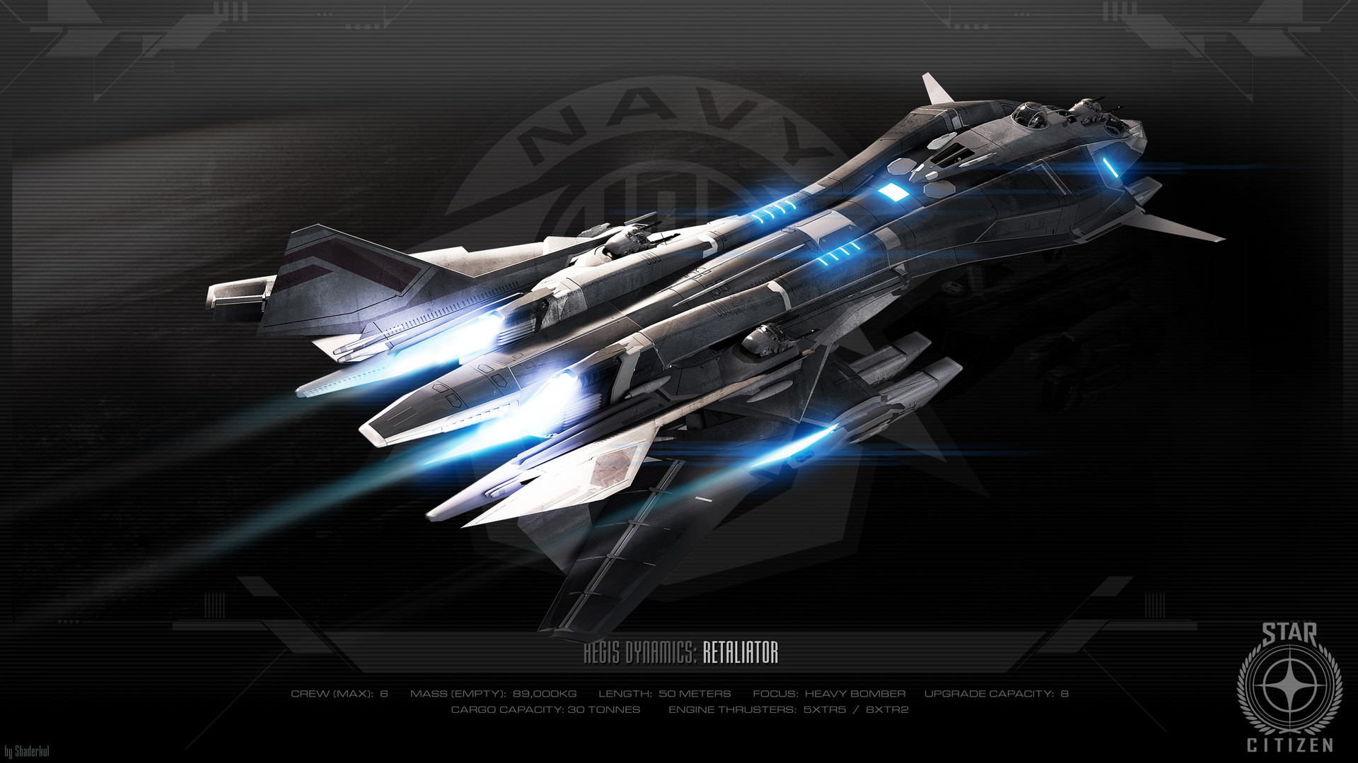 Scroll To See More - Star Citizen Retaliator , HD Wallpaper & Backgrounds