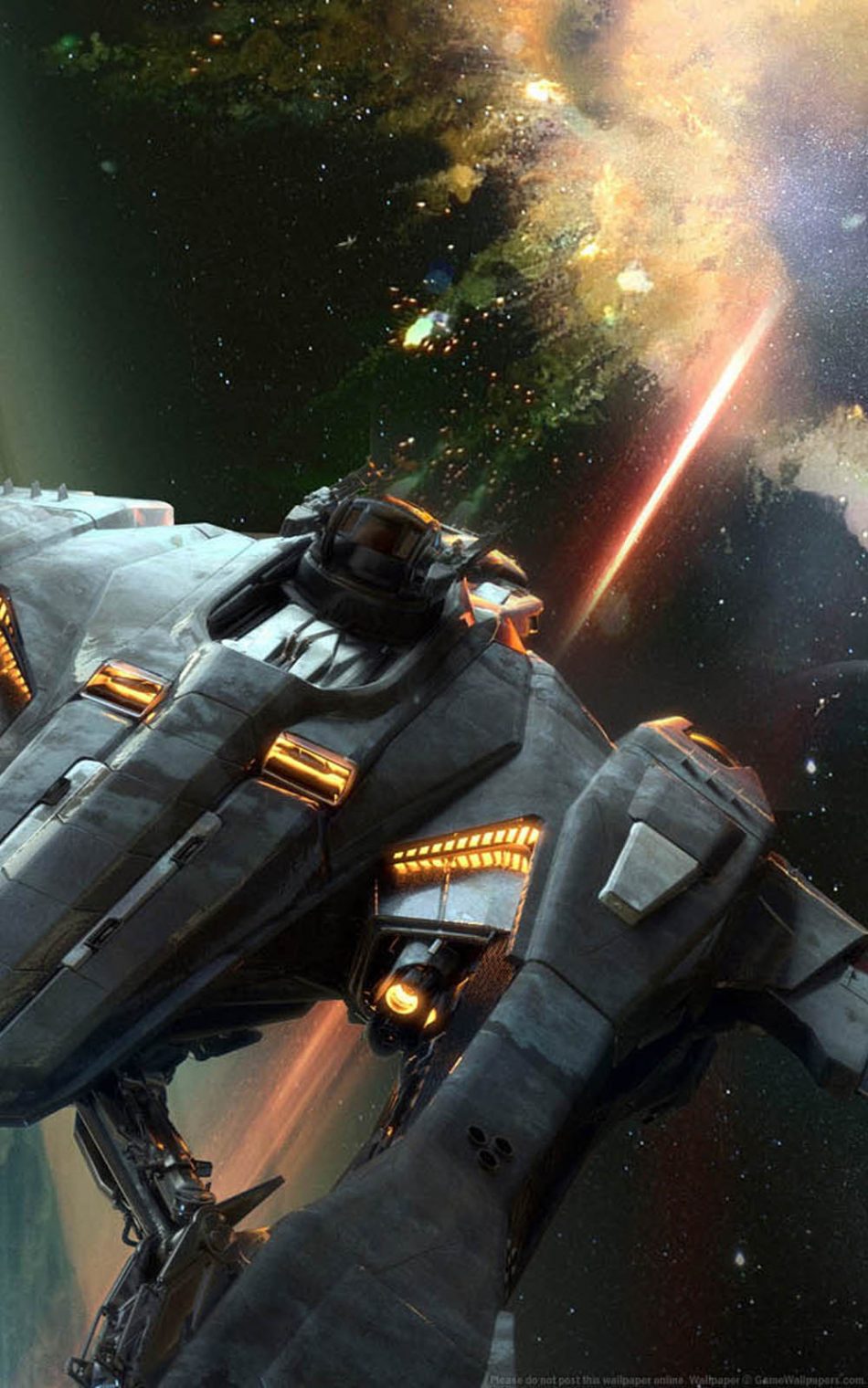 War Space Ship - Vanguard Concept Star Citizen , HD Wallpaper & Backgrounds
