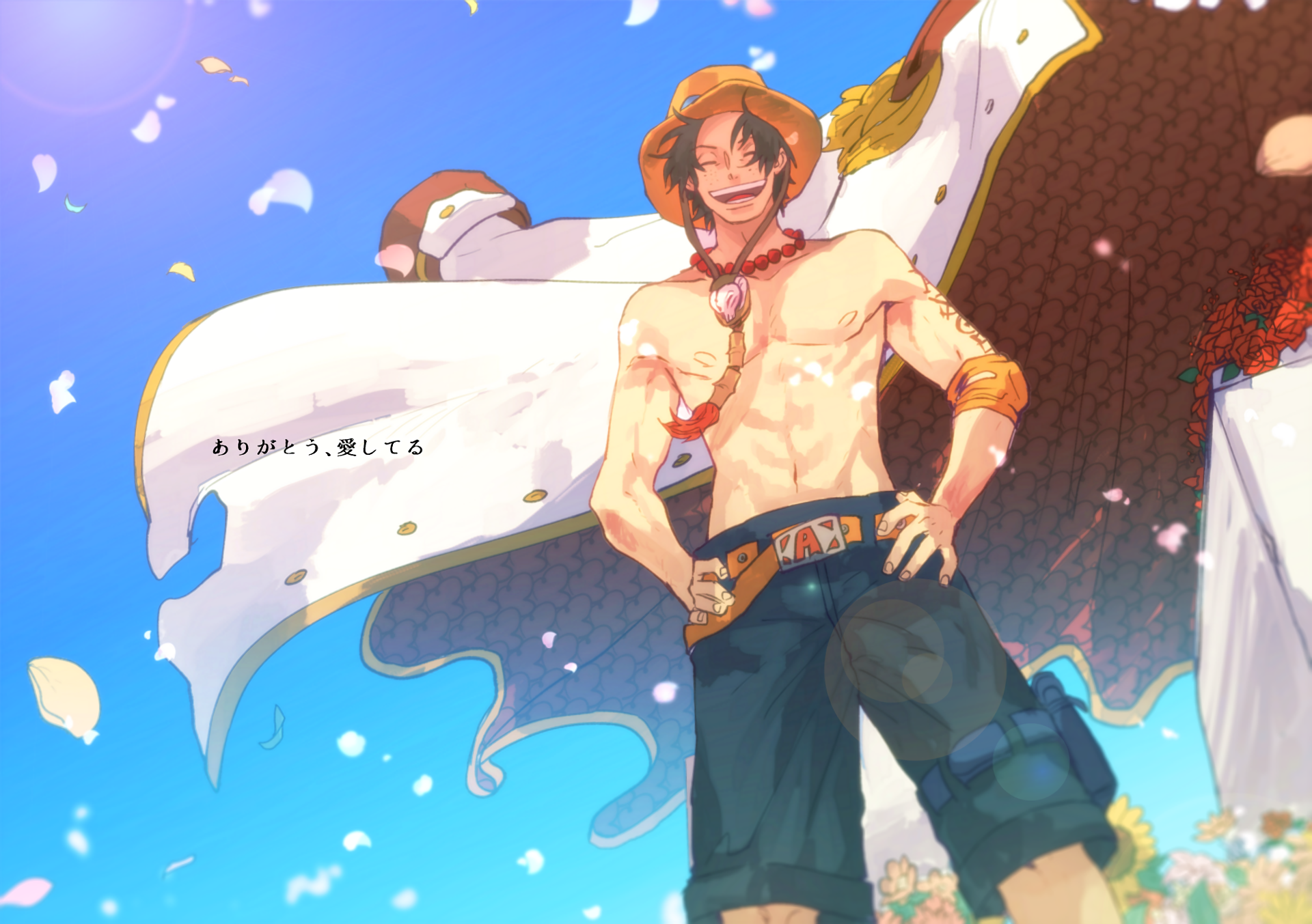Anime One Piece Portgas D - One Piece Ace Fan Art , HD Wallpaper & Backgrounds
