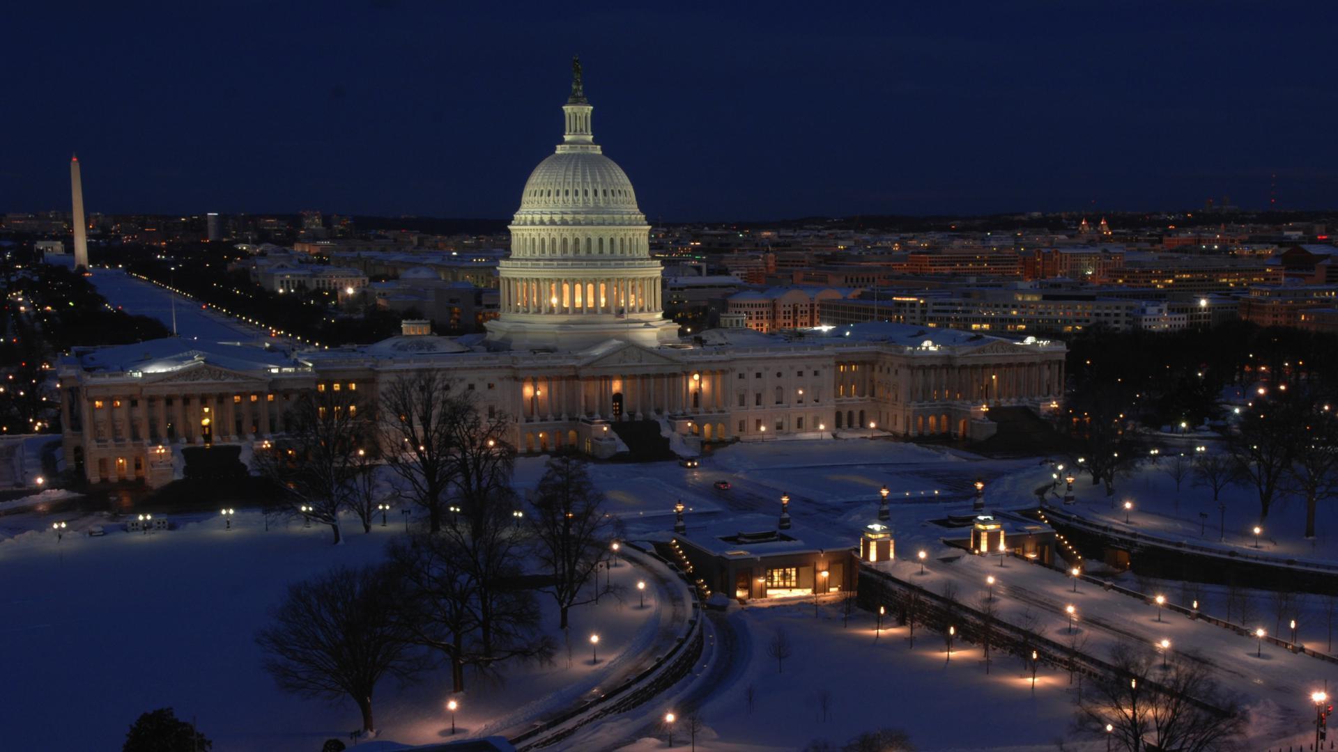 Washington Dc Wallpaper Hd Wallpapermonkey - Us Capitol Building Snow , HD Wallpaper & Backgrounds