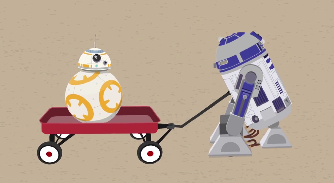 R2d2 And Bb8 Minimalist Wallpaper - Star Wars R2 And Bb8 , HD Wallpaper & Backgrounds