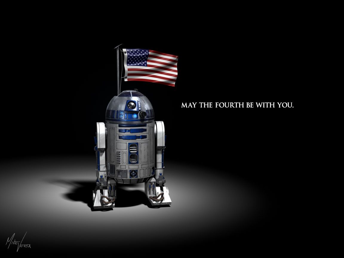 Fourth Of July R2d2 Wallpaper, By Mike Verta - May The 4th Be With You R2d2 , HD Wallpaper & Backgrounds