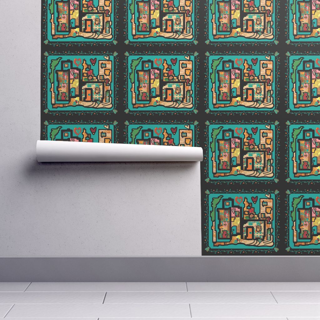 Isobar Durable Wallpaper Featuring Heartbeat City Cool - Motif , HD Wallpaper & Backgrounds