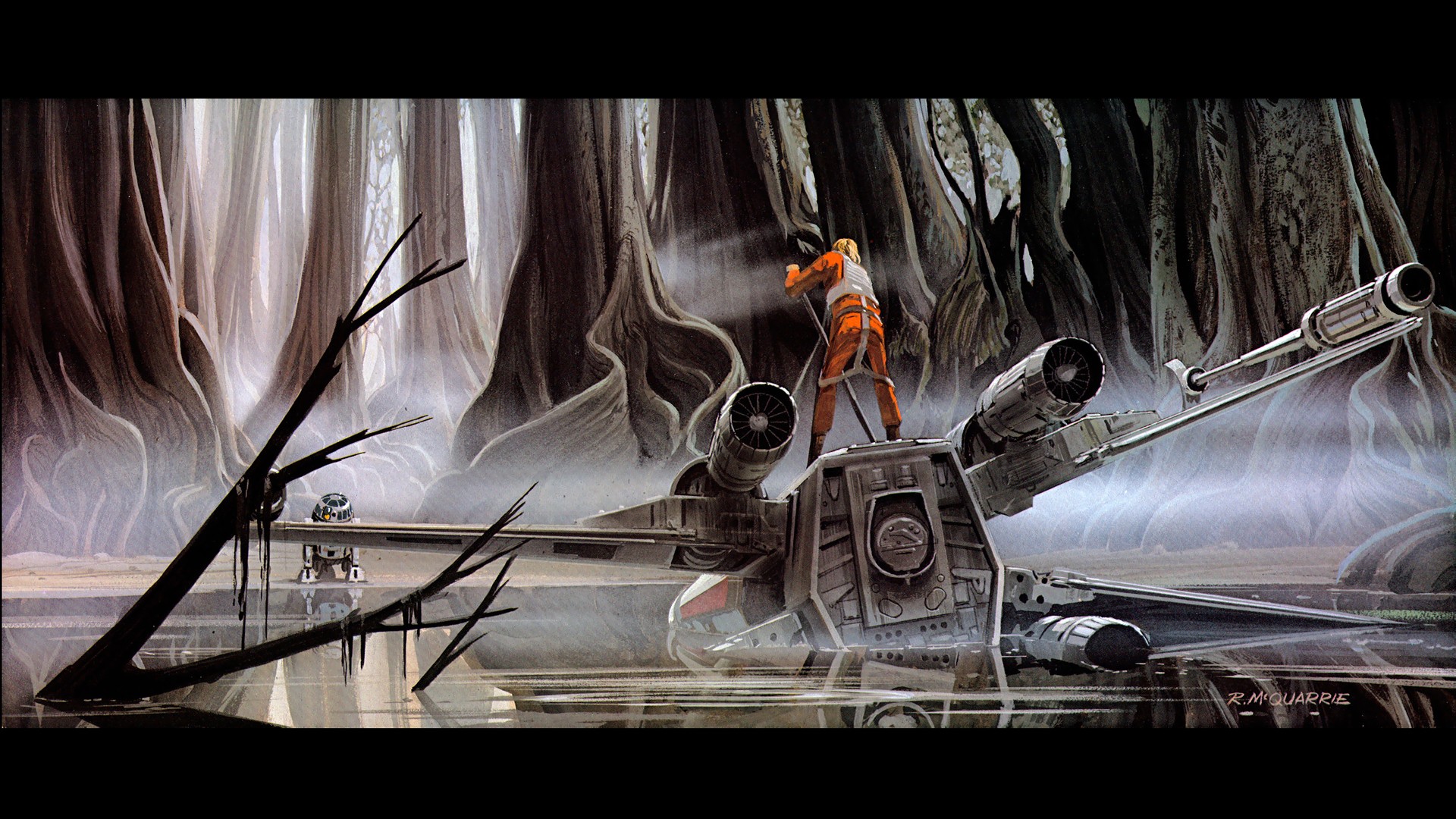 Luke Skywalker - Luke X Wing Dagobah , HD Wallpaper & Backgrounds