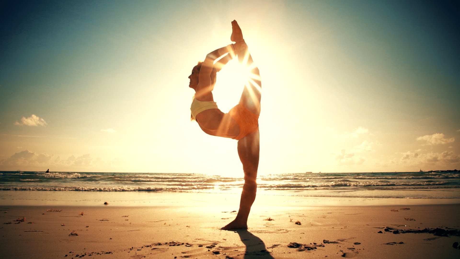Awesome, Yoga, Wallpaper, Hd, Desktop, Background, - Yoga On The Beach Sunrise , HD Wallpaper & Backgrounds