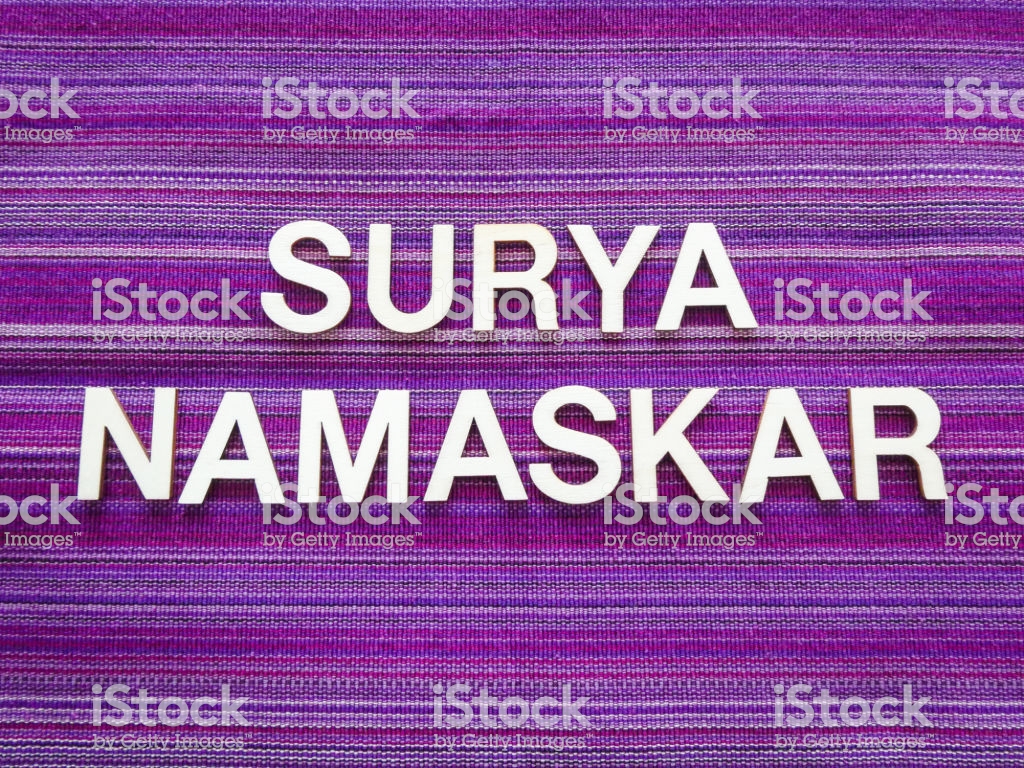 Wooden Text Letters With The Sanskrit Word Surya Namaskar - Lilac , HD Wallpaper & Backgrounds