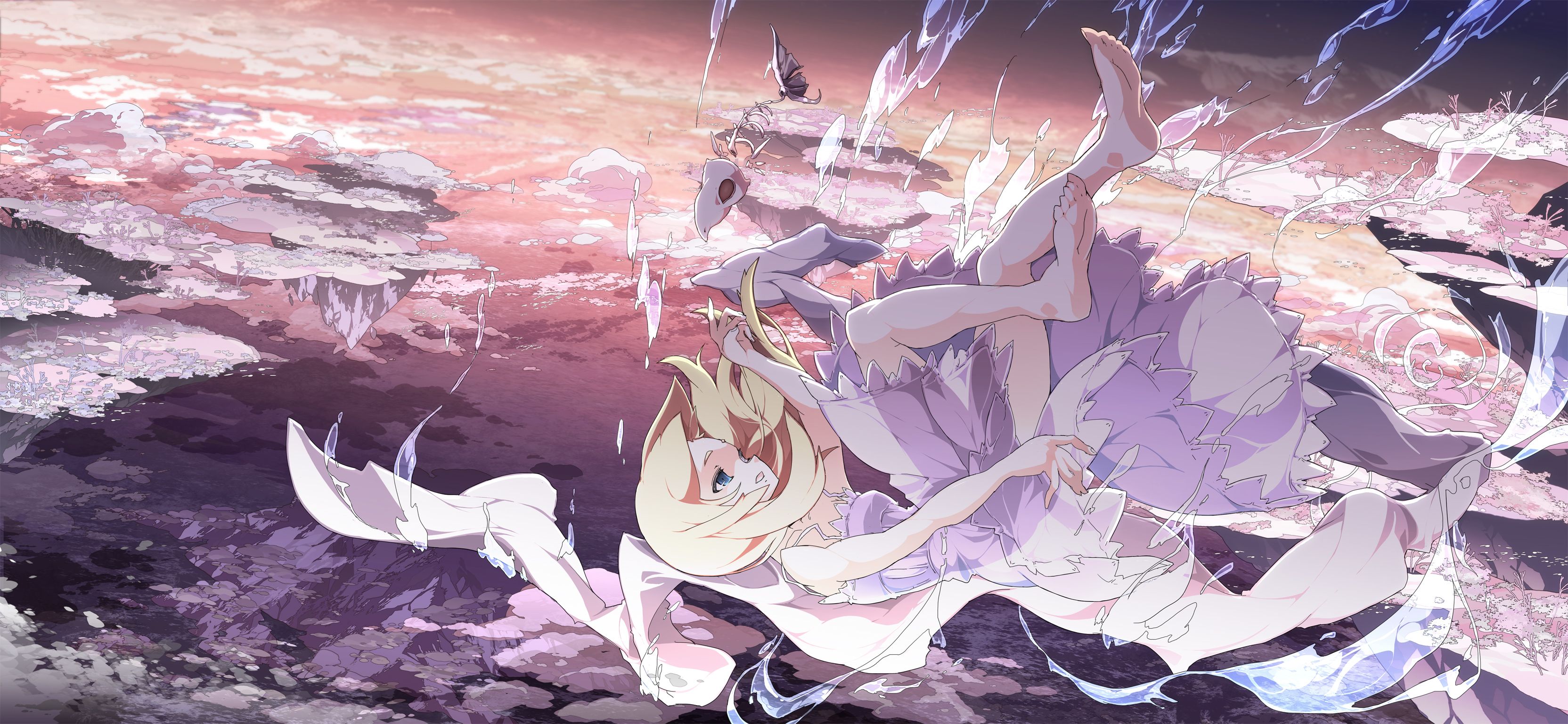 Anime Wallpaper 2020 Sky Anime Anime Wallpaper Cool - Anime Girl Falling Down From Sky , HD Wallpaper & Backgrounds