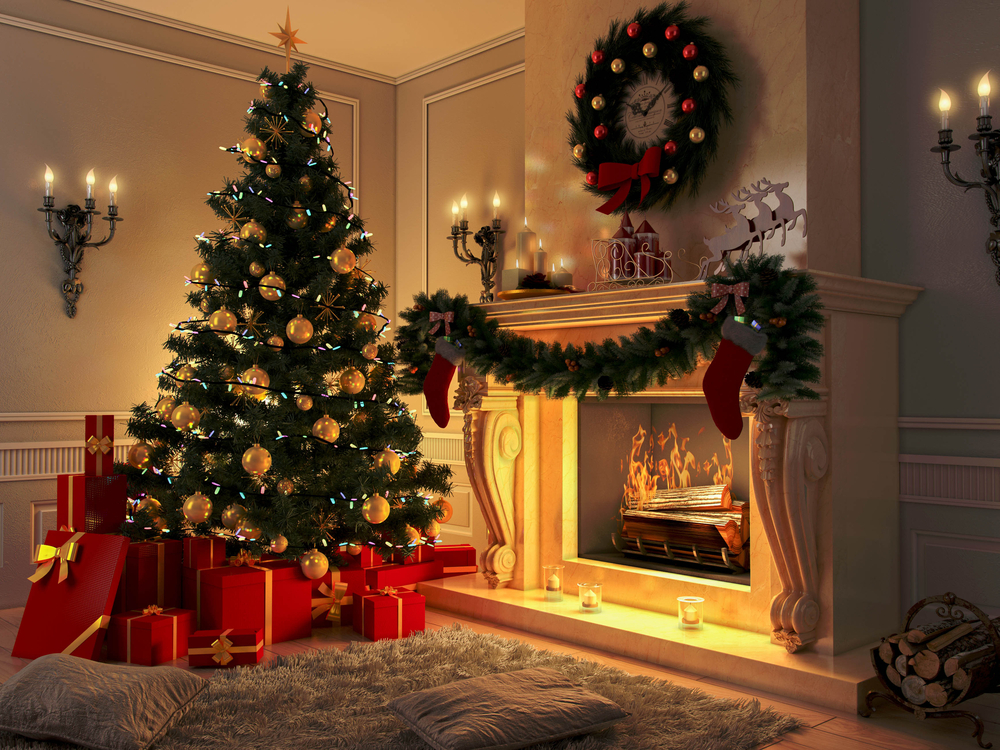 Merry Christmas Images Hd - Christmas Tree Living Room , HD Wallpaper & Backgrounds