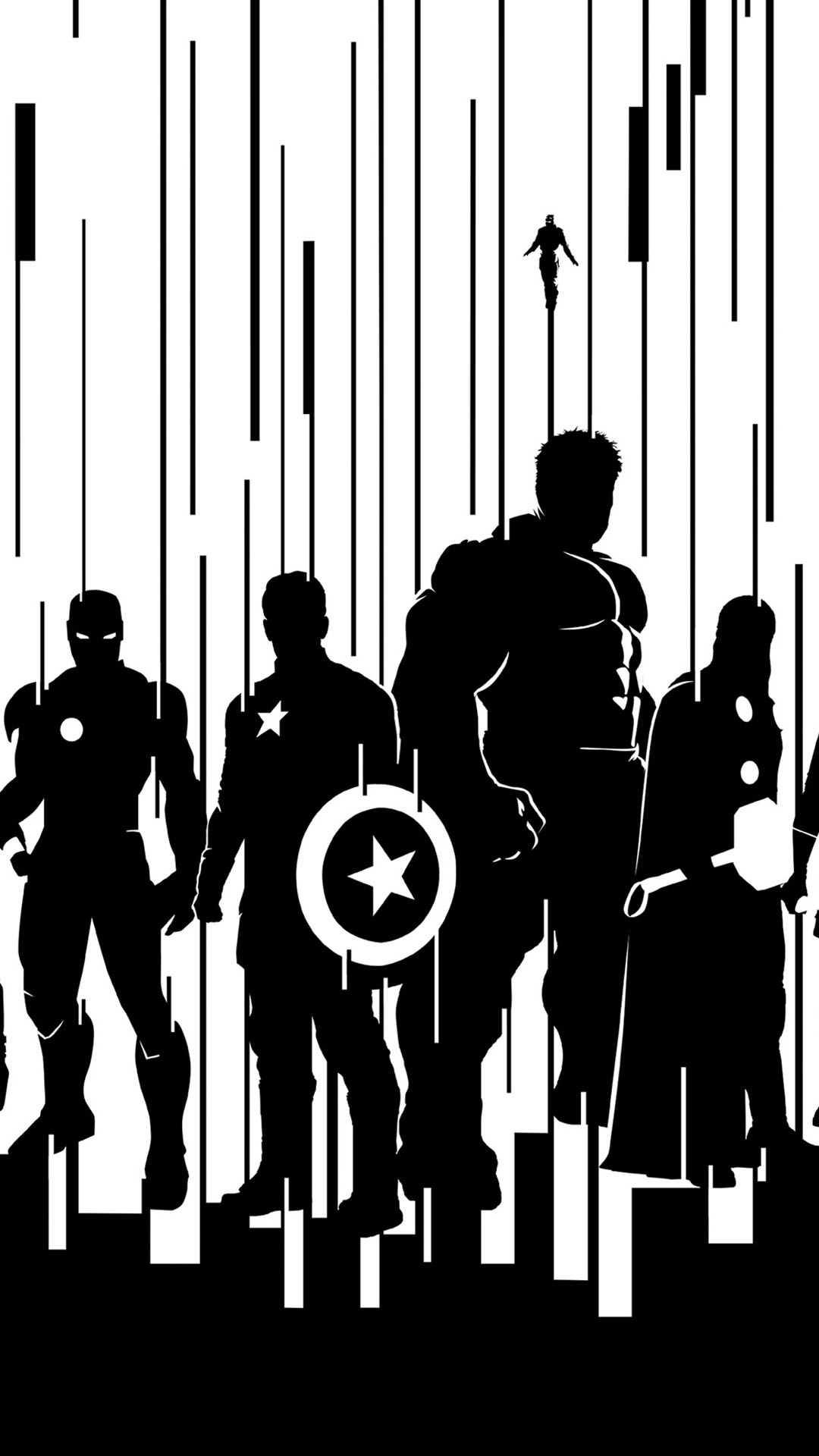Avengers 2 Age Of Ultron Artwork - Black And White Avengers , HD Wallpaper & Backgrounds