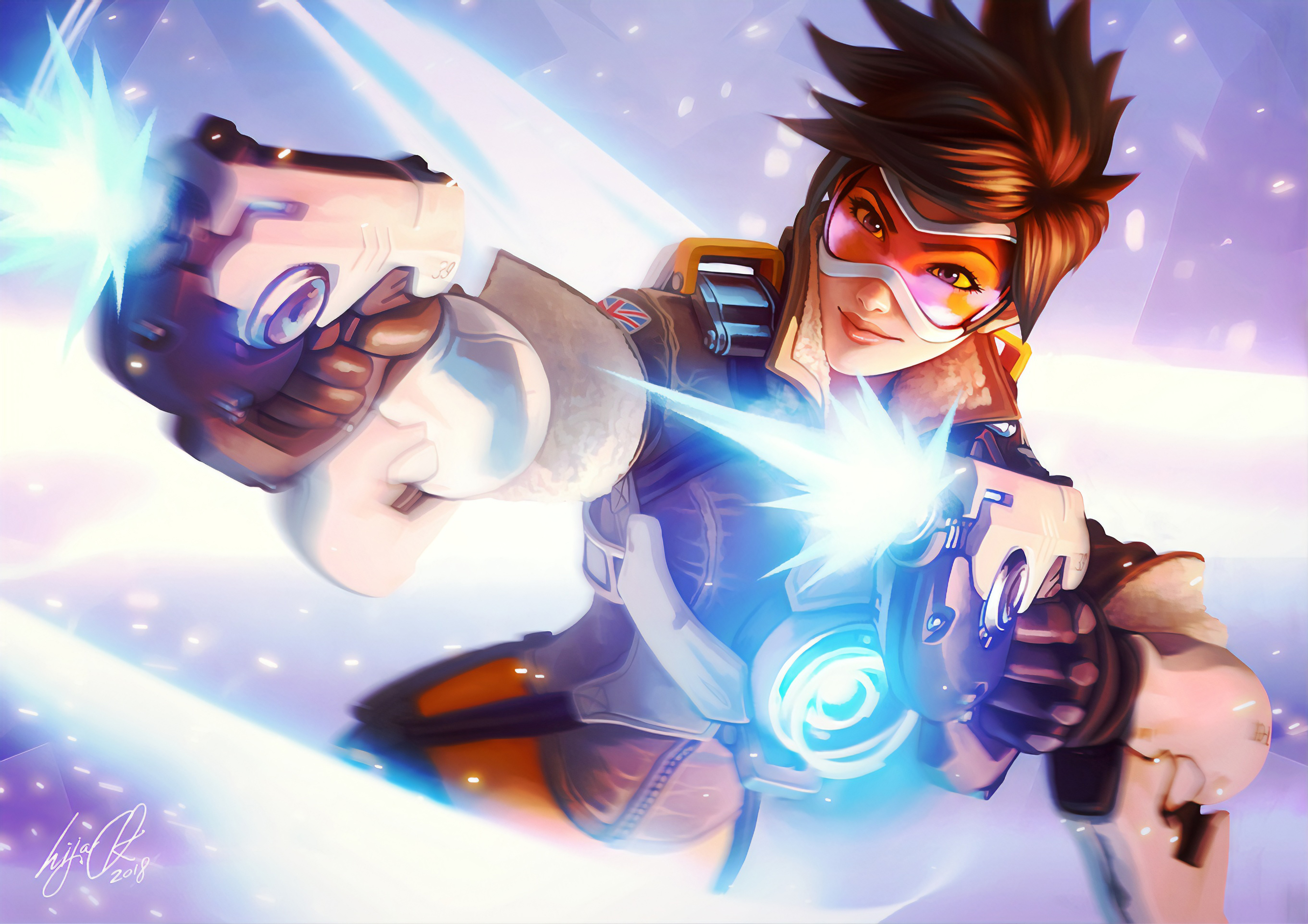 Tracer Wallpaper Iphone Overwatch , HD Wallpaper & Backgrounds