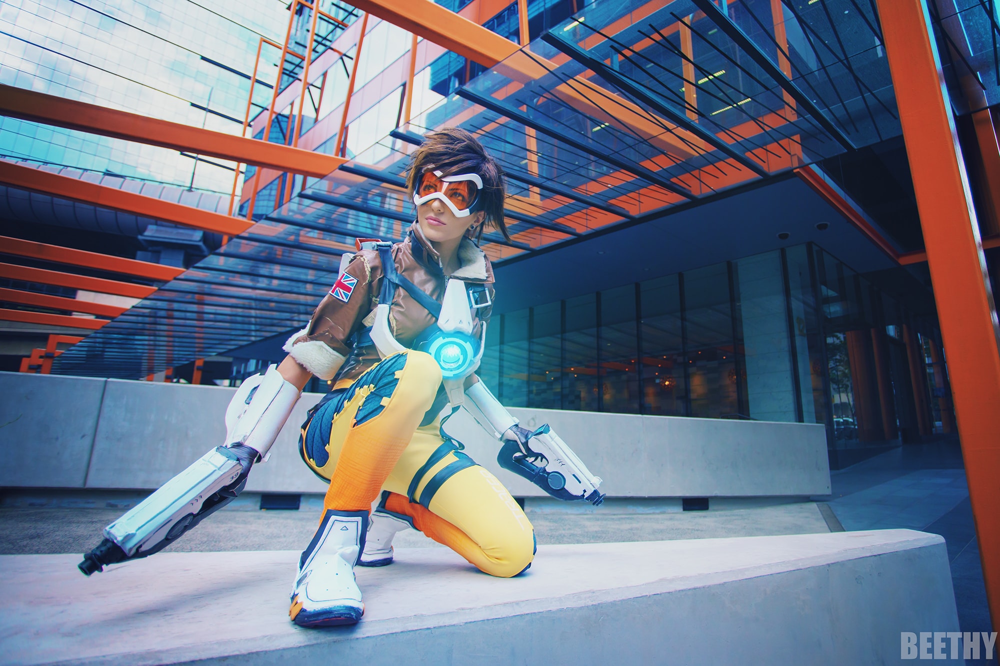 Overwatch Background Cosplay , HD Wallpaper & Backgrounds