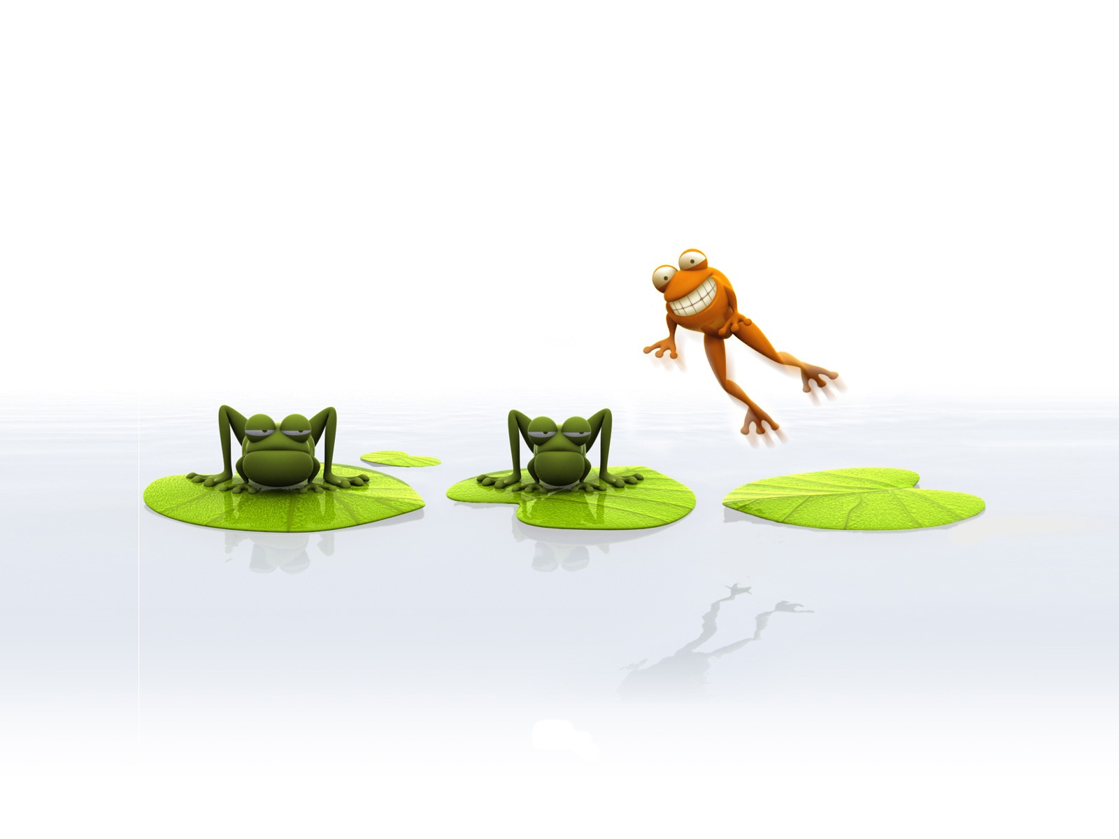 Funny Frogs Wallpaper 3d Characters 3d Wallpaper - Frog , HD Wallpaper & Backgrounds