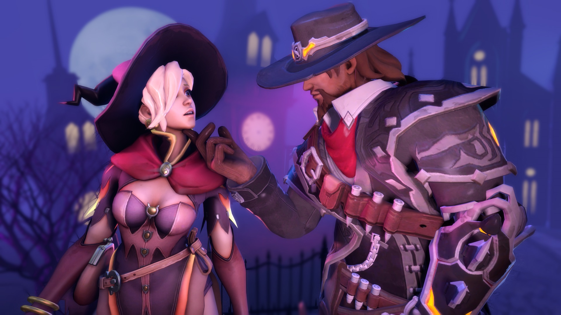 Image For Mccree And Witch Hunter - Mercy And Mccree Fanart , HD Wallpaper & Backgrounds