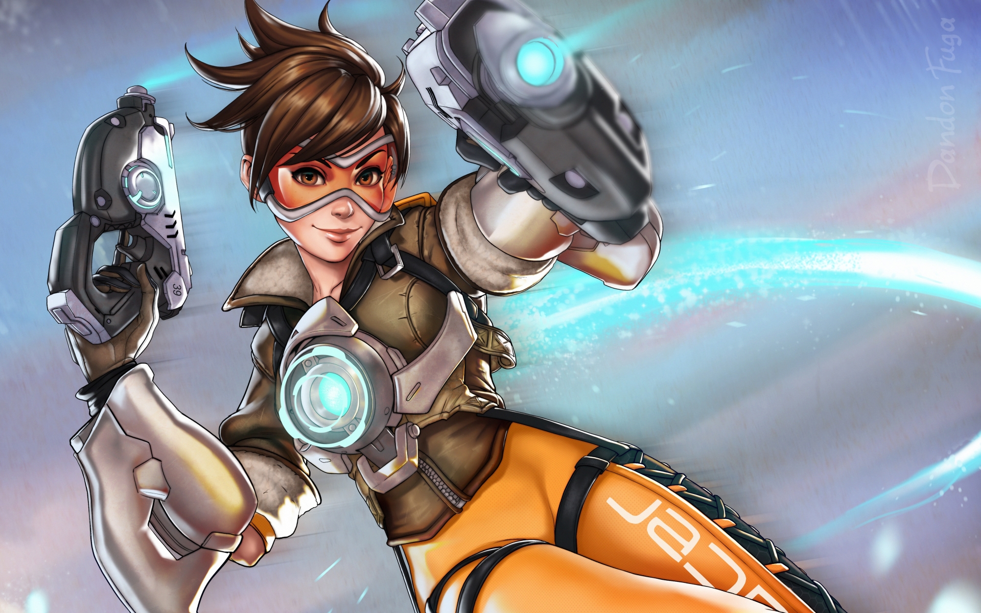 Video Game Overwatch Tracer Hd Wallpaper - Overwatch Tracer , HD Wallpaper & Backgrounds