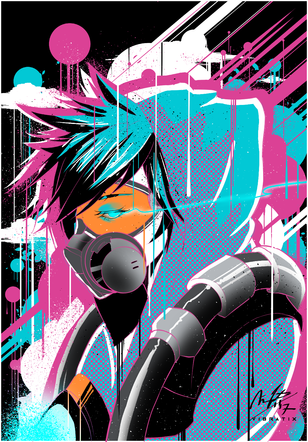 Tracer Overwatch Wallpaper - Graffiti Tracer , HD Wallpaper & Backgrounds