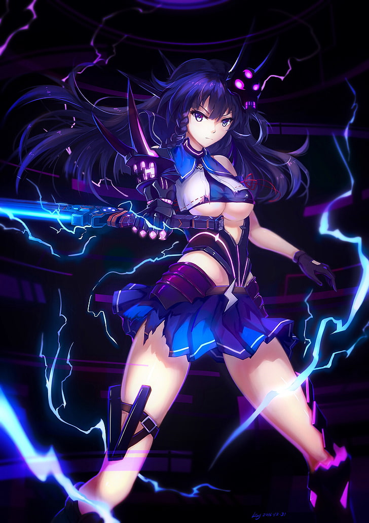 Anime, Anime Girls, Honkai Impact, Mei , Illuminated, - Honkai Impact 3 Lightning Empress , HD Wallpaper & Backgrounds