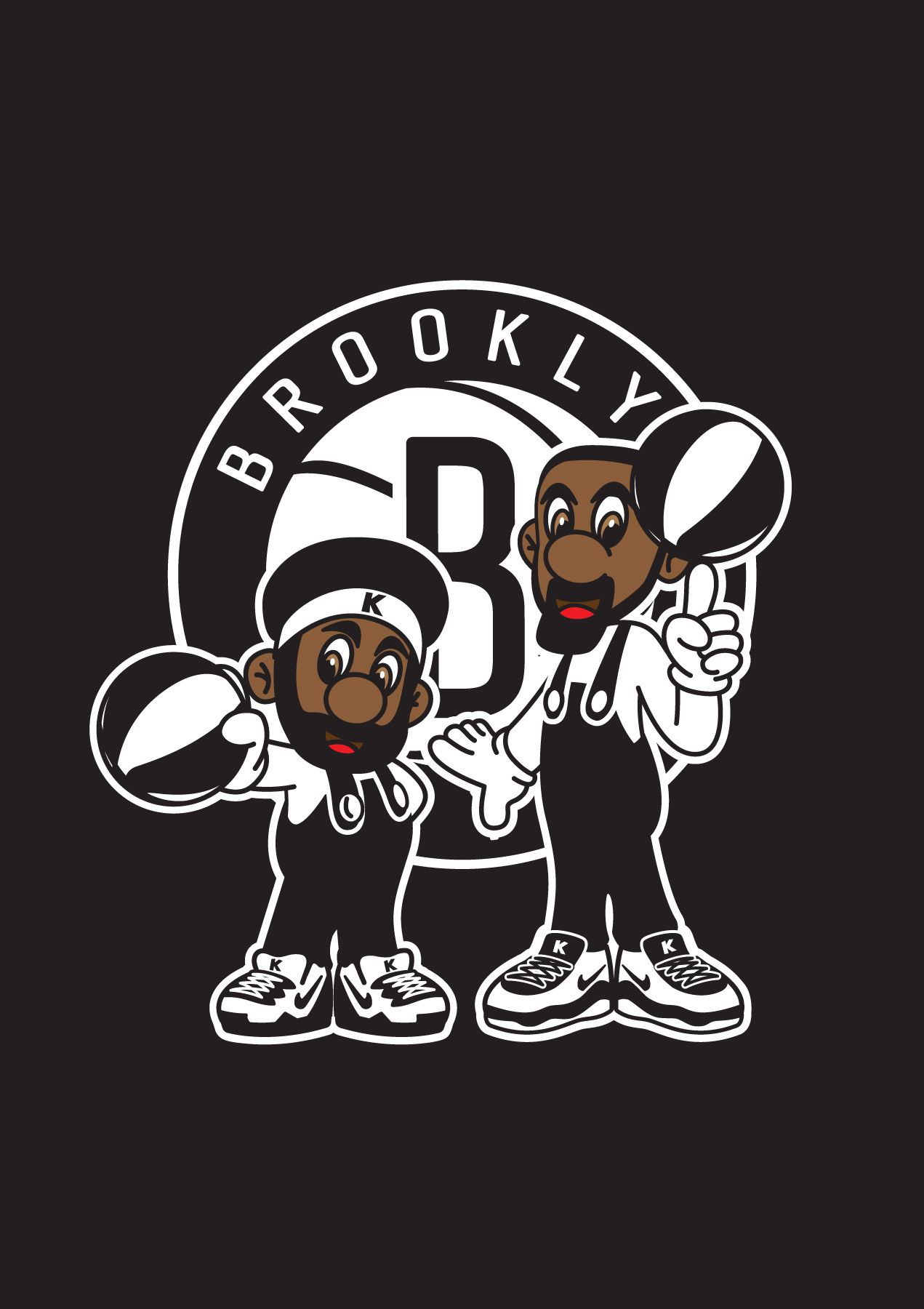 Kevin Durant Kyrie Irving Brooklyn Nets Super Mario - Kevin Durant Kyrie Irving , HD Wallpaper & Backgrounds