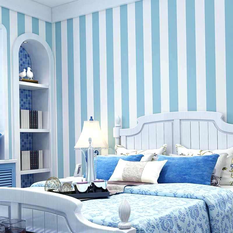 Boy Bedroom Wallpaper Pink Blue Stripes Wallpaper For - Adhesive Wallpaper For Bedroom , HD Wallpaper & Backgrounds
