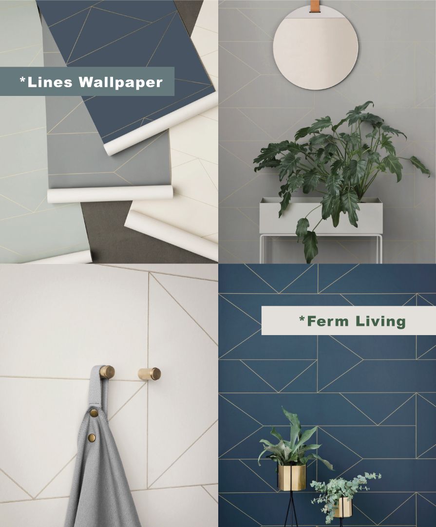 Ferm Living Lines Wallpaper - Ferm Living Lines Wallpaper Grey , HD Wallpaper & Backgrounds