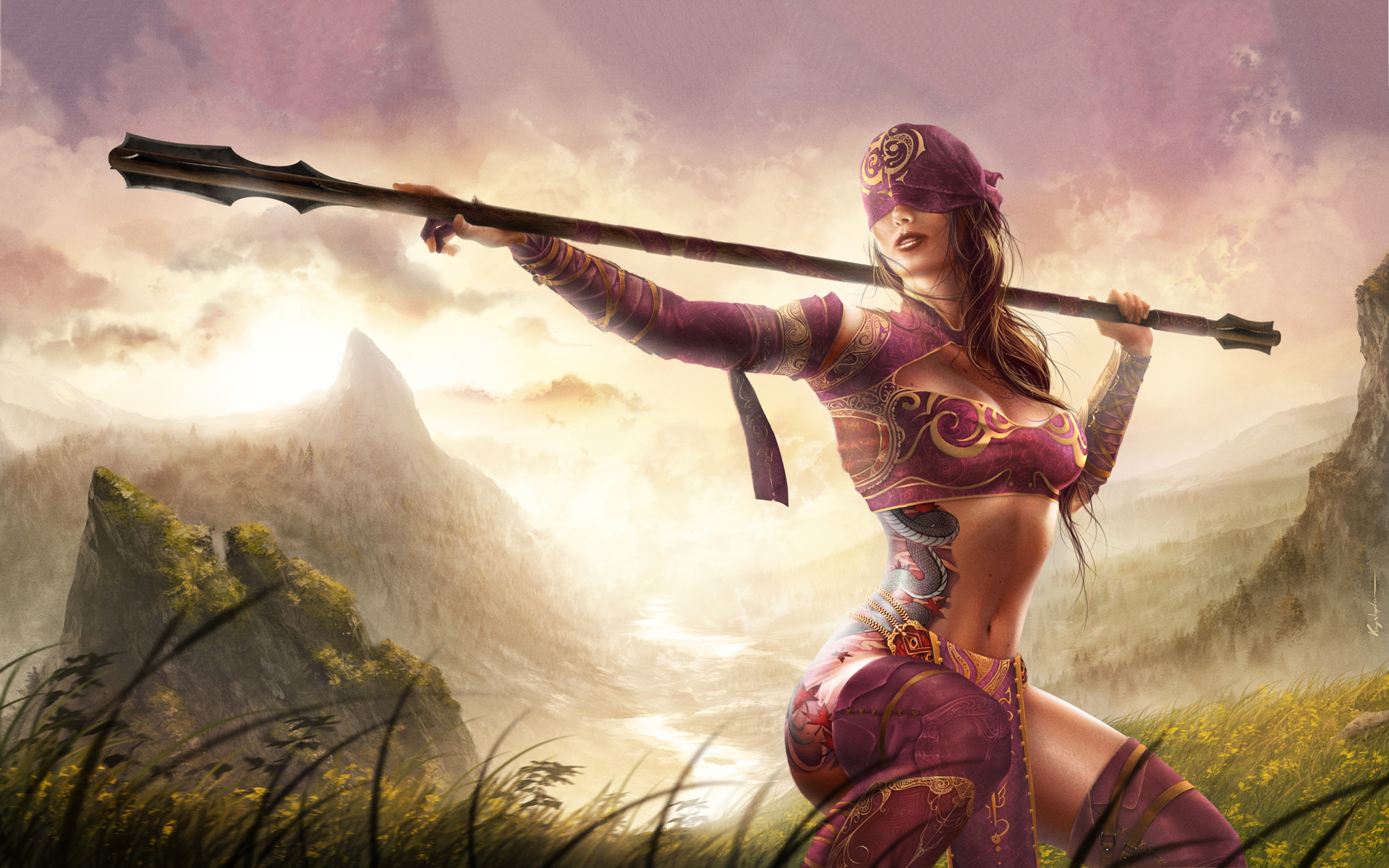 Warrior Woman Wallpaper - Female Fantasy Martial Artist , HD Wallpaper & Backgrounds