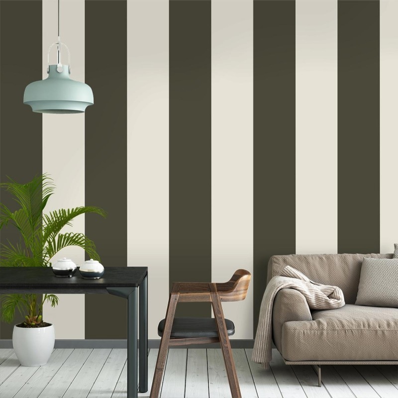 Thick Lines Wallpaper Ferm Living Green/rose 543 Ferm - Marimekko Frekvenssi , HD Wallpaper & Backgrounds
