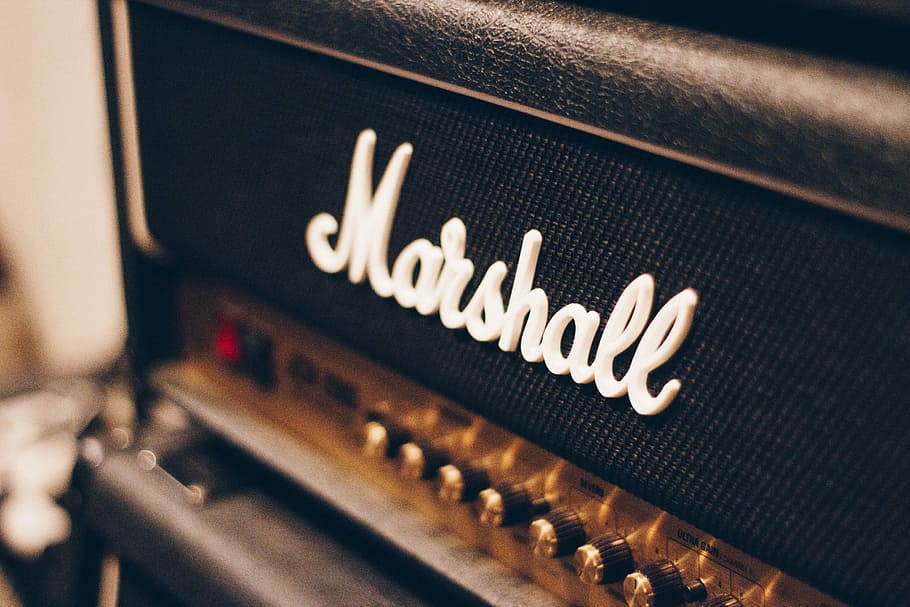 Marshall Amp, Black And White Marshall Guitar Amplifier, - Marshall Amp , HD Wallpaper & Backgrounds