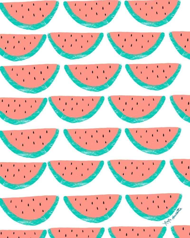 Watermelon Wallpaper By Katie Doucette Art Print, 14 - Megabox Suncheon Sindae , HD Wallpaper & Backgrounds