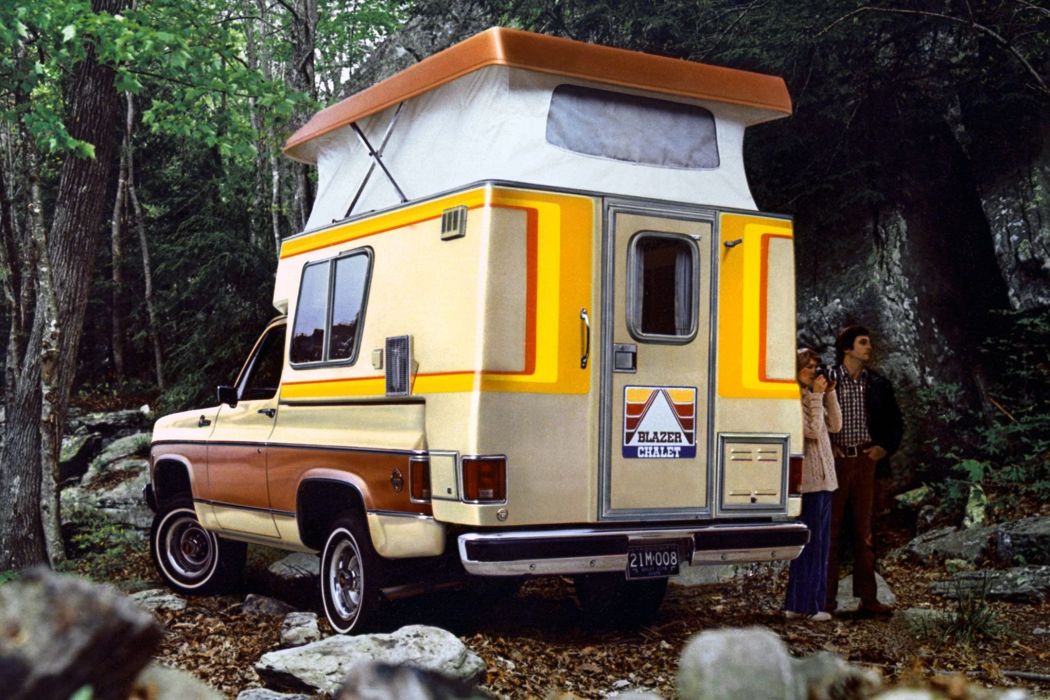 Pickup Offroad Custom Truck Camper Camping Motorhome - 1976 Chevy Blazer Chalet , HD Wallpaper & Backgrounds