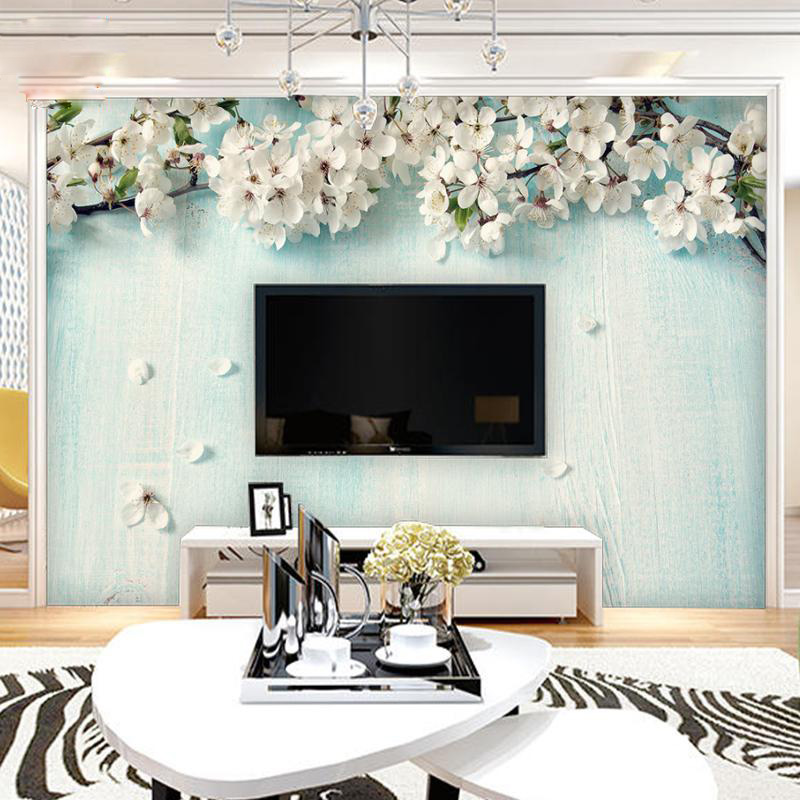 3d Three-dimensional Pastoral Floral Wallpaper Mural - Bedroom Romantic Wall Painting , HD Wallpaper & Backgrounds