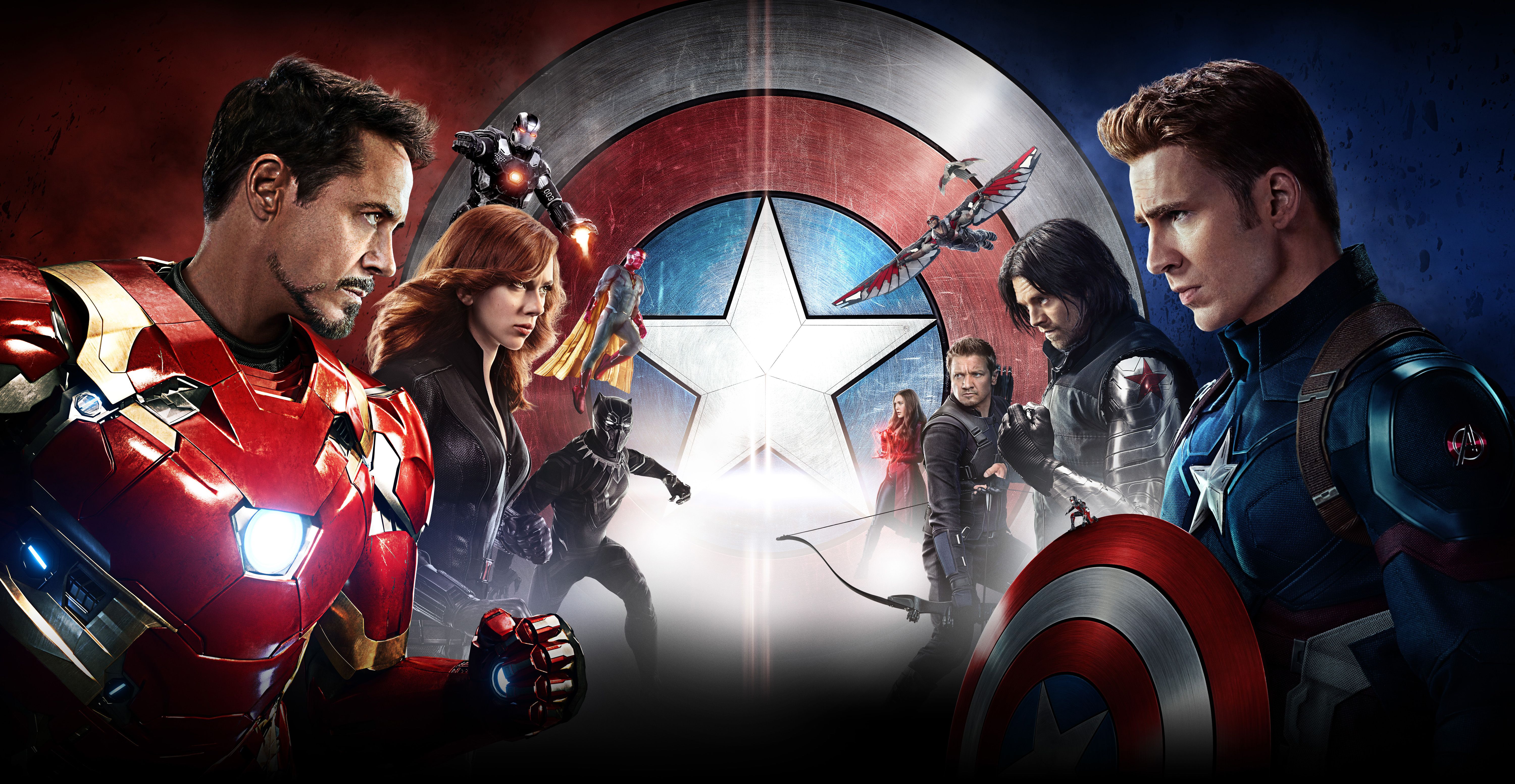 Wallpaper Captain America, Civil War, 2016 Movies, - Captain America Civil War , HD Wallpaper & Backgrounds