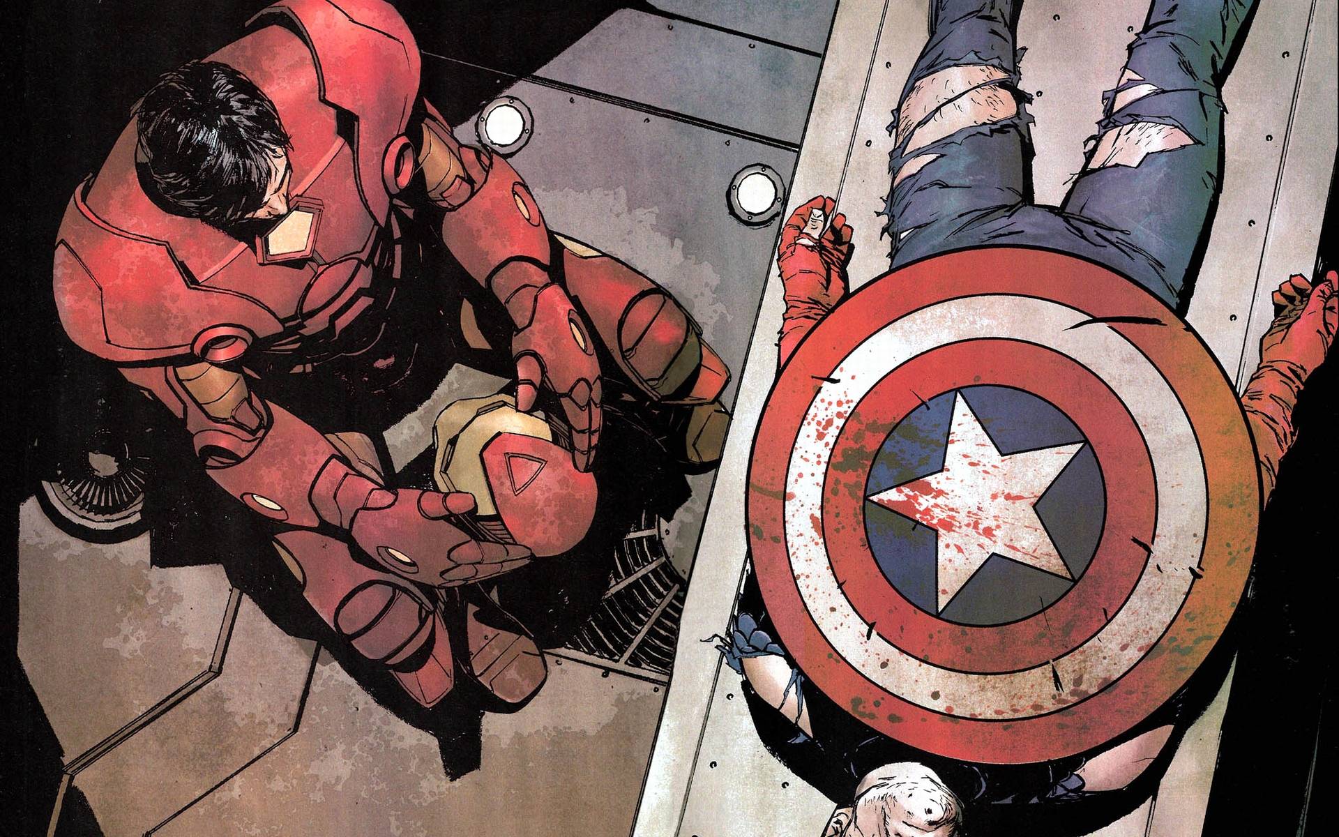 Marvel Civil War Wallpaper Images - Iron Man Capitan America , HD Wallpaper & Backgrounds