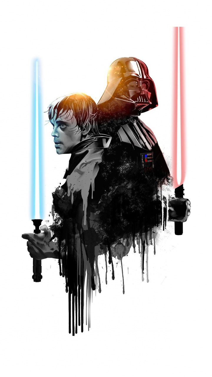 Darth Vader And Luke Skywalker Lightsabers , HD Wallpaper & Backgrounds