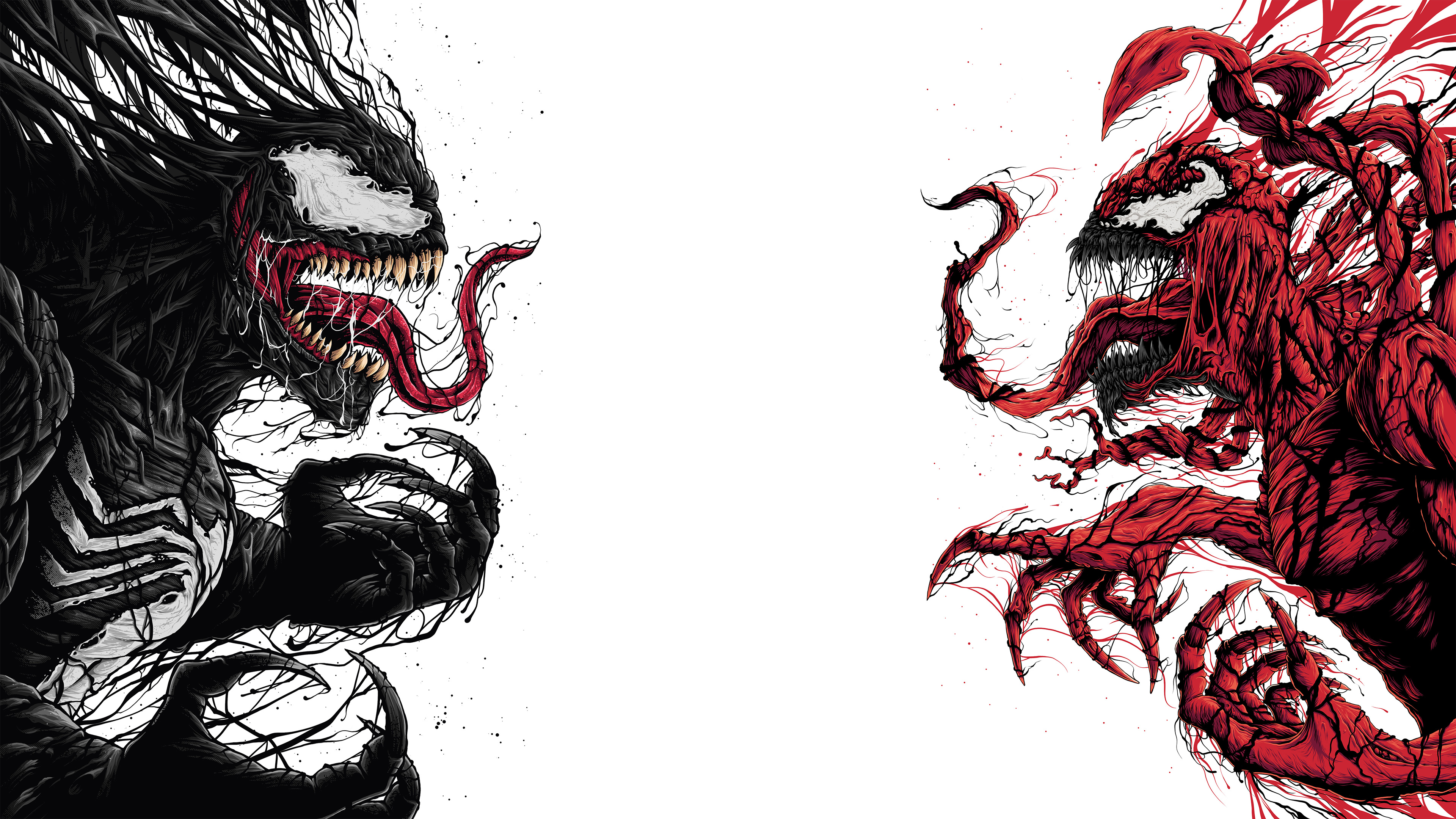 Art Venom And Carnage , HD Wallpaper & Backgrounds
