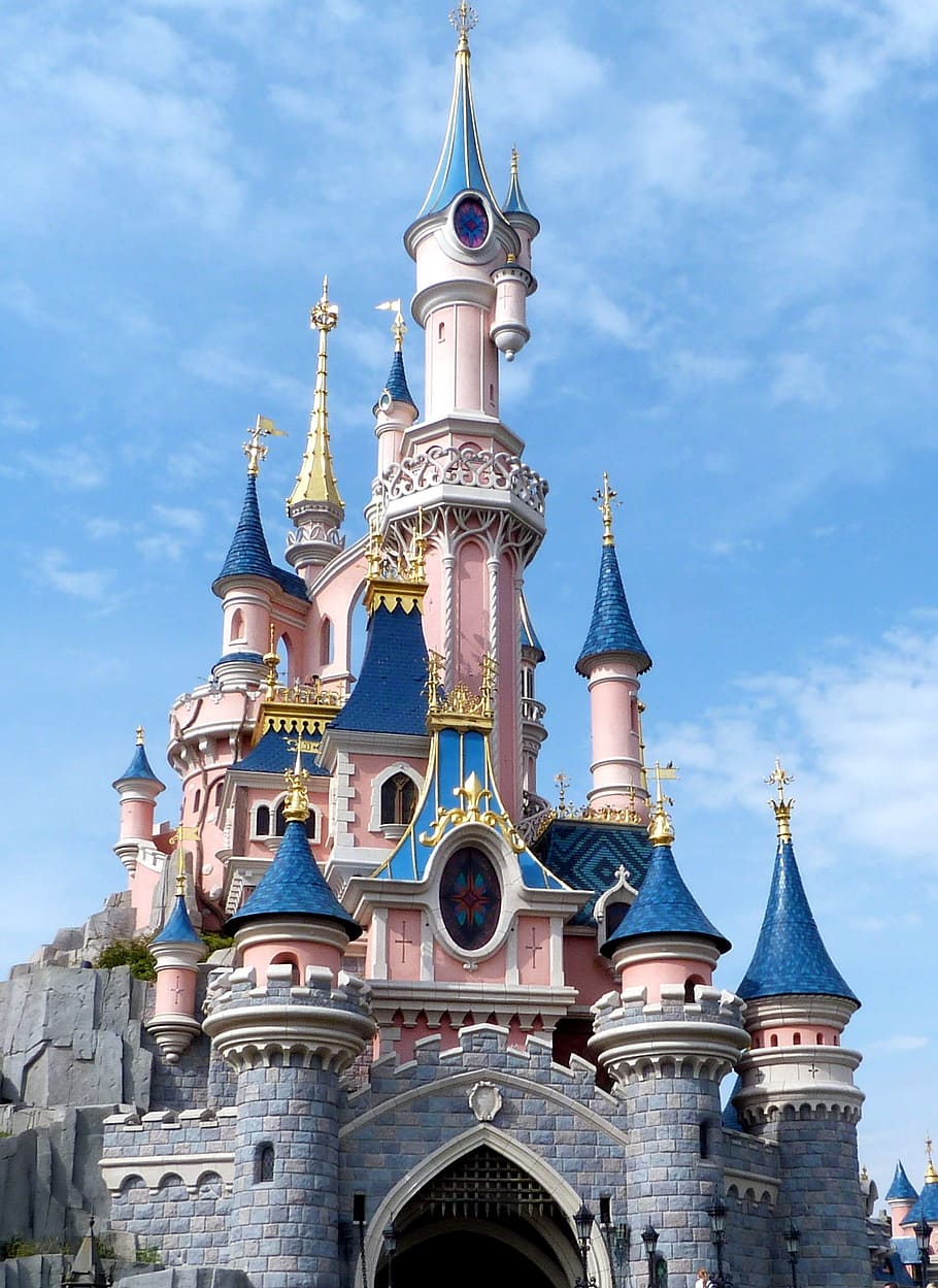 Disneyland Paris, Castle, Belle Au Bois Dormant, Leisure - Disneyland Castle , HD Wallpaper & Backgrounds