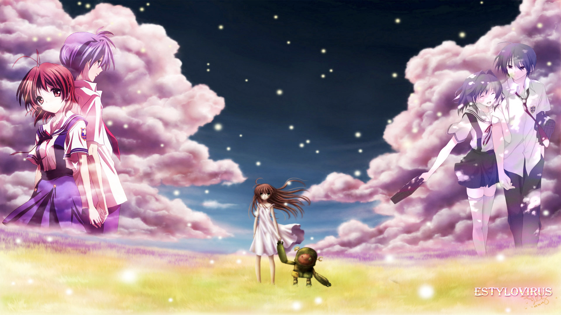 Clannad Nagisa Furukawa Tomoya Okazaki Girl From The - Clannad Background Hd , HD Wallpaper & Backgrounds
