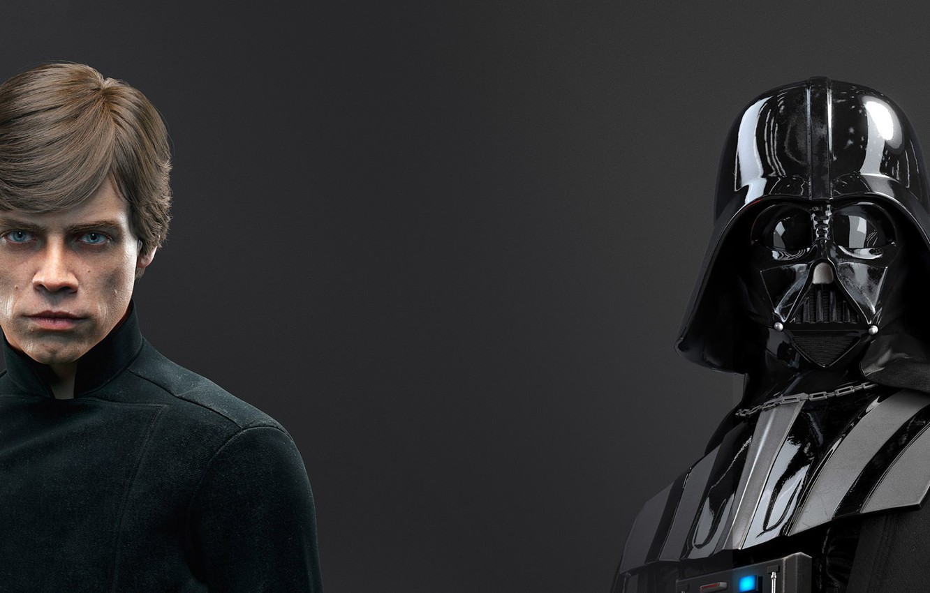 Photo Wallpaper Game, Darth Vader, Darth Vader, Electronic - Luke Skywalker Und Darth Vader , HD Wallpaper & Backgrounds