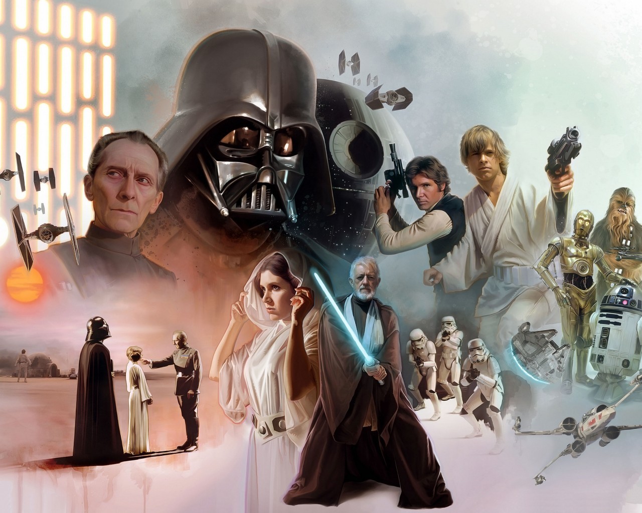 Star Wars, Darth Vader, Luke Skywalker, Stormtrooper, - Star Wars Celebration 2019 , HD Wallpaper & Backgrounds