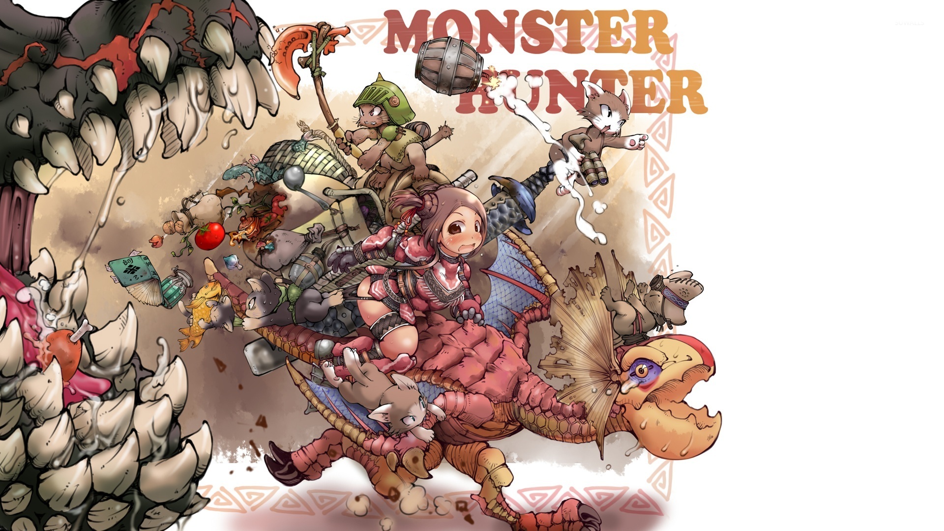 Monster Hunter World Cute , HD Wallpaper & Backgrounds