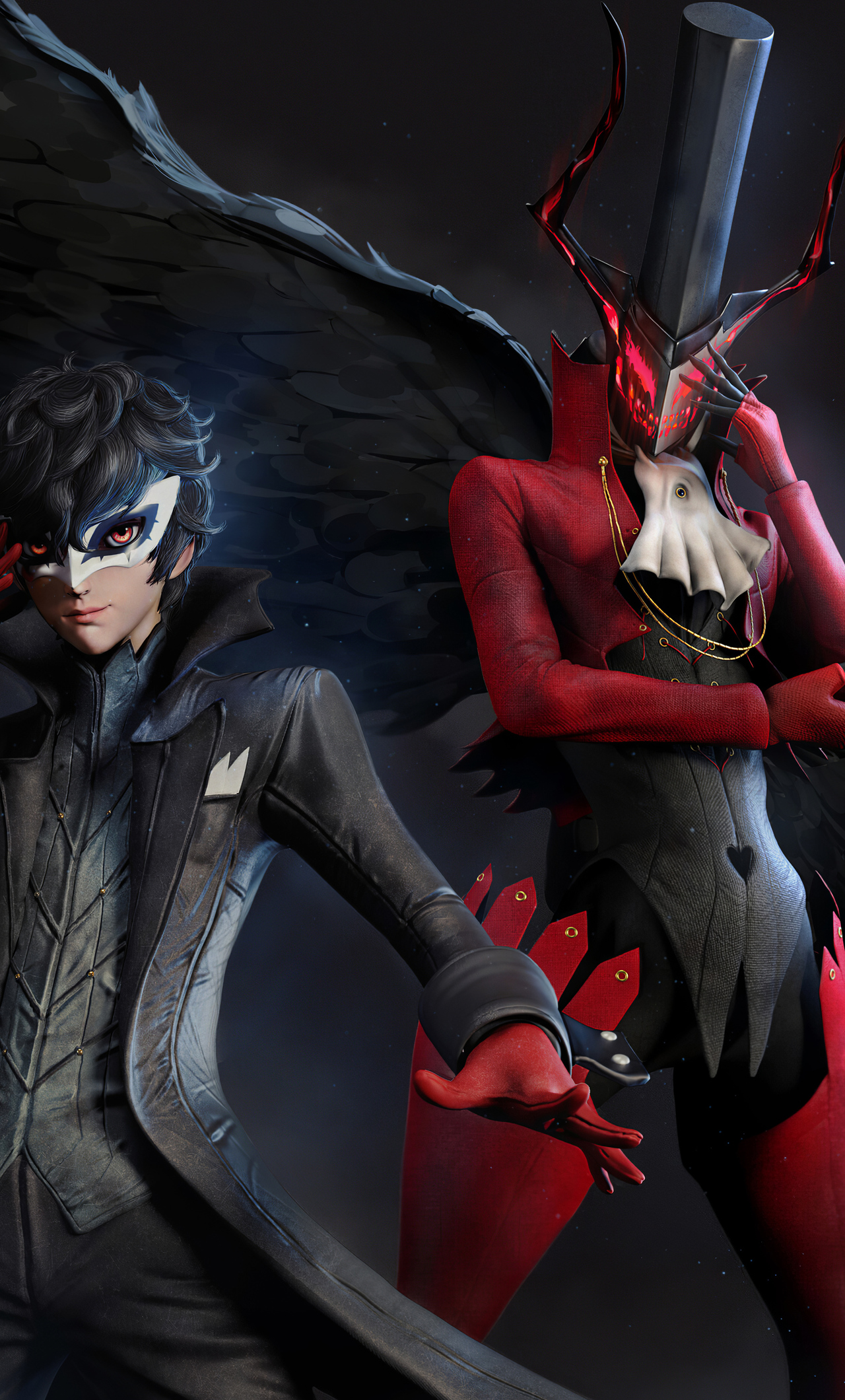 Persona 5 Joker And Arsene , HD Wallpaper & Backgrounds