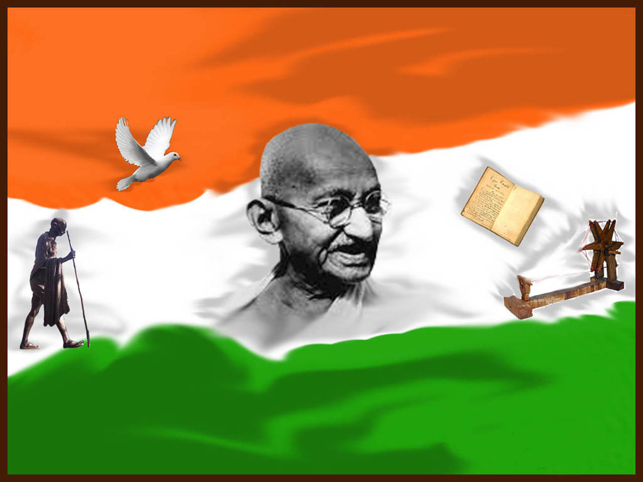 Indian Wallpaper With Gandhi Ji , HD Wallpaper & Backgrounds