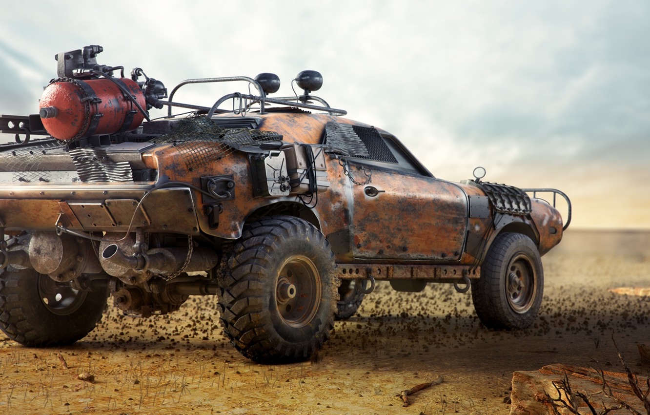 Photo Wallpaper Auto, Desert, Car, Heath, Mad Max - Mad Max Cars , HD Wallpaper & Backgrounds