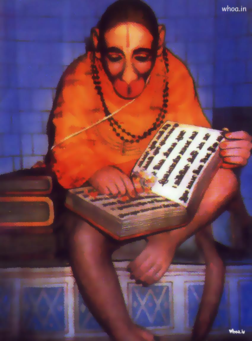 Hanuman Reading Wallpaper Hd - Real Photo Of Hanuman Ji , HD Wallpaper & Backgrounds